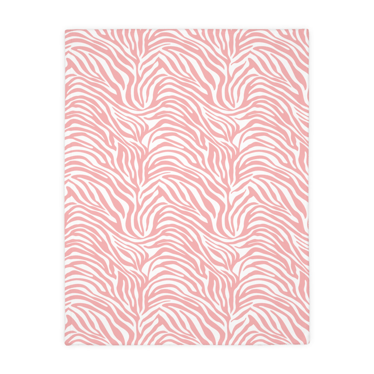 Blush Zebra Velveteen Microfiber Blanket (Two-Sided Print)