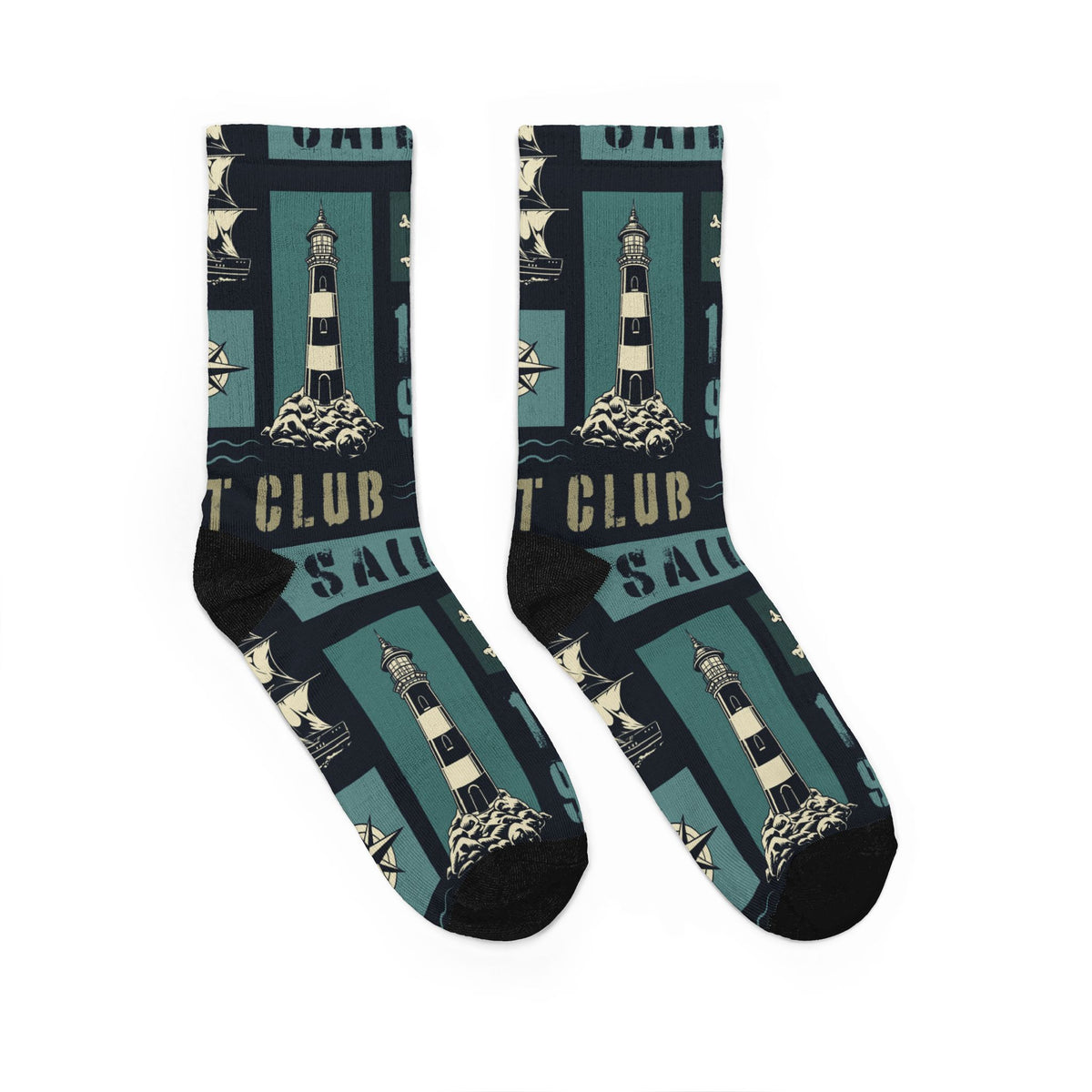 Vintage Yacht Club & Sailing Regatta Crew Socks