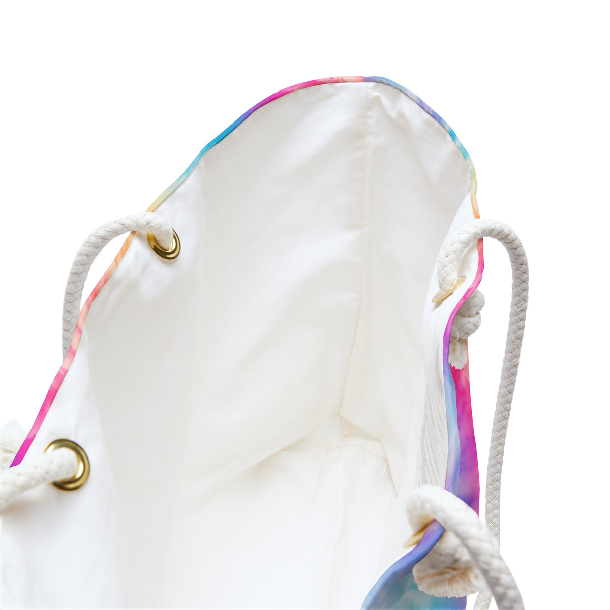 Vibrant Rainbow Tie Dye Festival Weekender Bag — Oversized Beach & Travel Tote