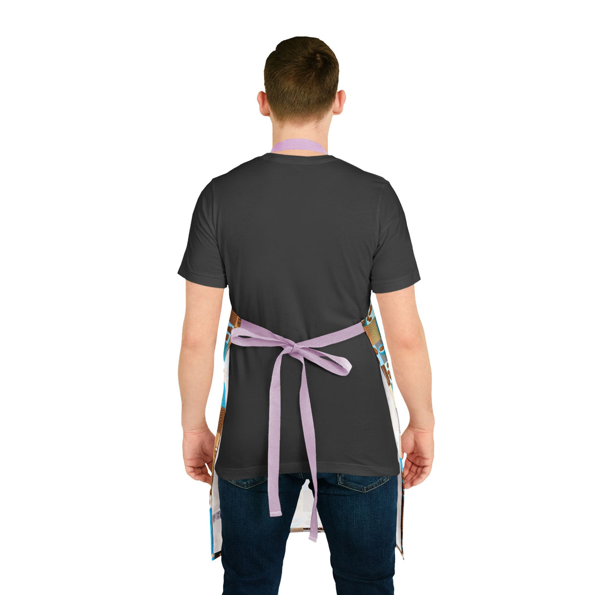 Retro Coffee Lover's Patchwork All-Over Print Apron | Barista & Café Gift