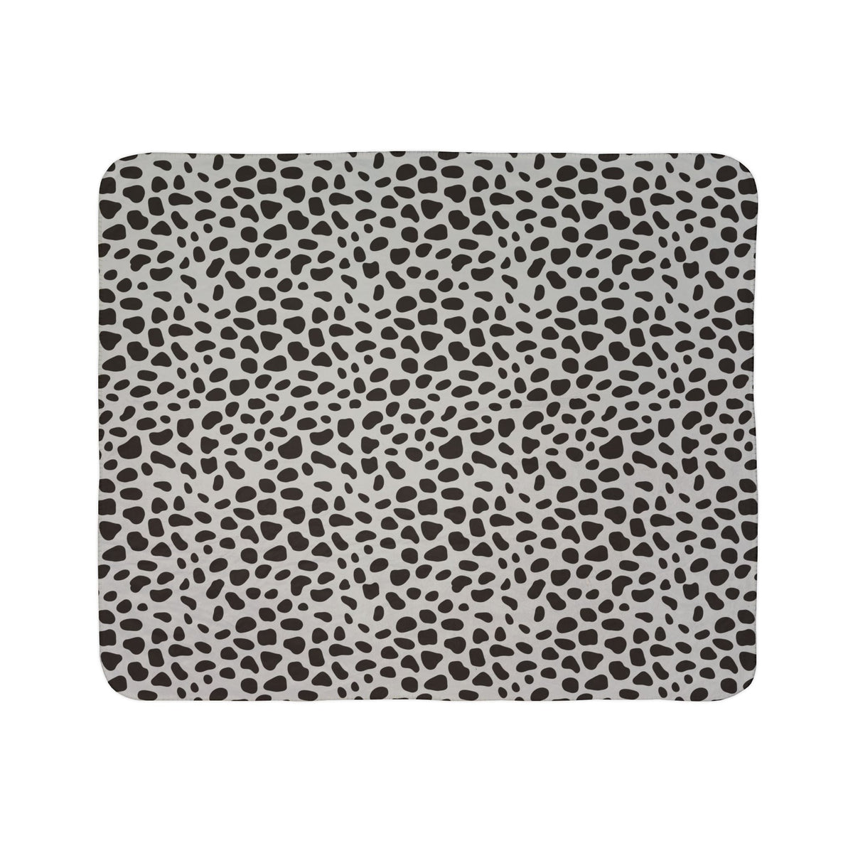 Dalmatian Spot Minimalist Sherpa Fleece Blanket | Chic Animal Print Cozy Throw