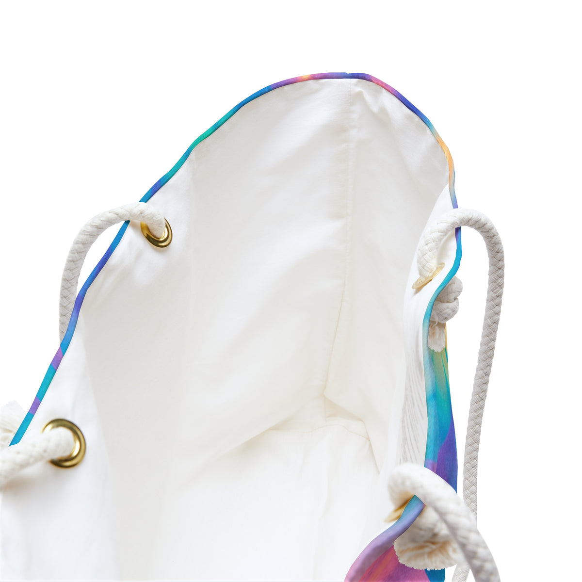 Neon Glow Floral Cosmic Dream Weekender Bag — Oversized Beach & Travel Tote