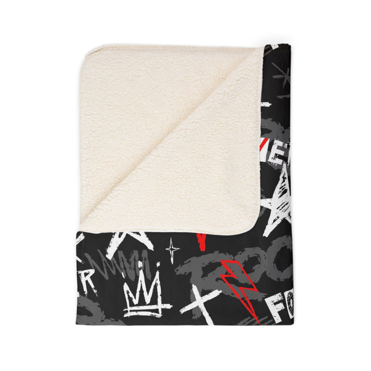Punk Rock Forever Fleece Sherpa Blanket