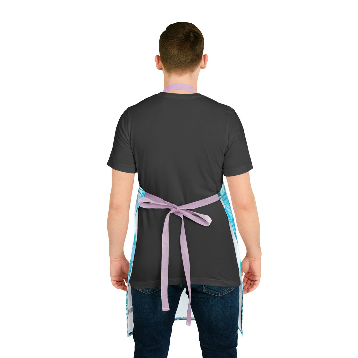 Nautical Blue Sailboat & Ocean Patchwork All-Over Print Apron | Coastal Cooking Gift