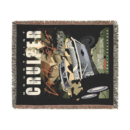 Mountain Cruiser Monster Truck Cotton Woven Throw Blanket