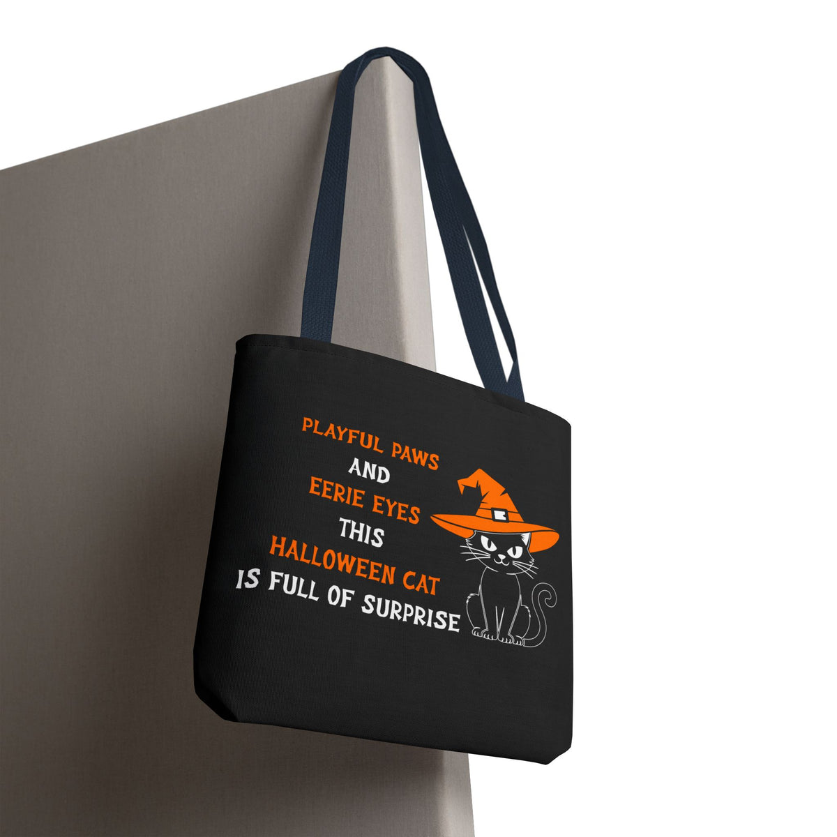 Halloween Cat Tote Bag — "Playful Paws and Eerie Eyes" Trick-or-Treat Reusable Shopper