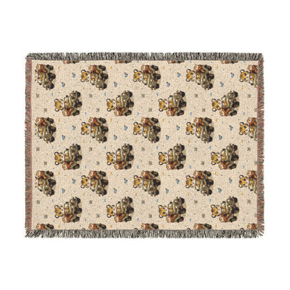 Adventures Safari Tiger Jeeps Woven Throw Blanket
