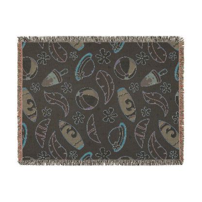 Sunny Surf & Summer Vibes Woven Throw Blanket