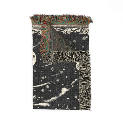 Polar Bear Family Woven Blanket - Cozy Arctic Night Throw
