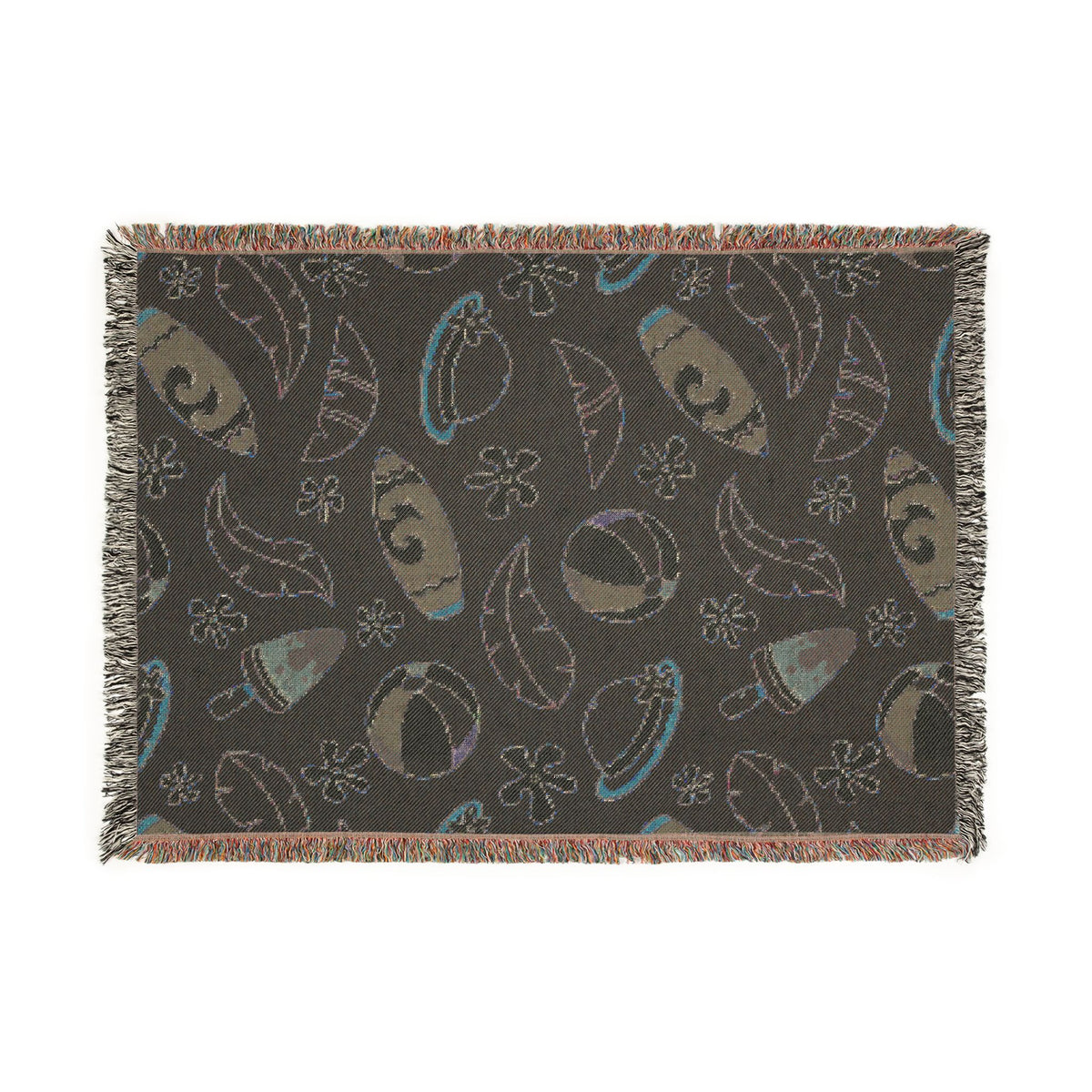 Sunny Surf & Summer Vibes Woven Throw Blanket