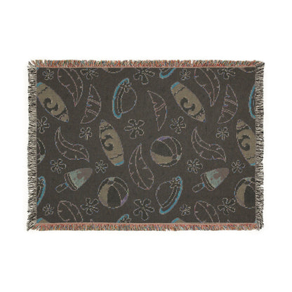 Sunny Surf & Summer Vibes Woven Throw Blanket