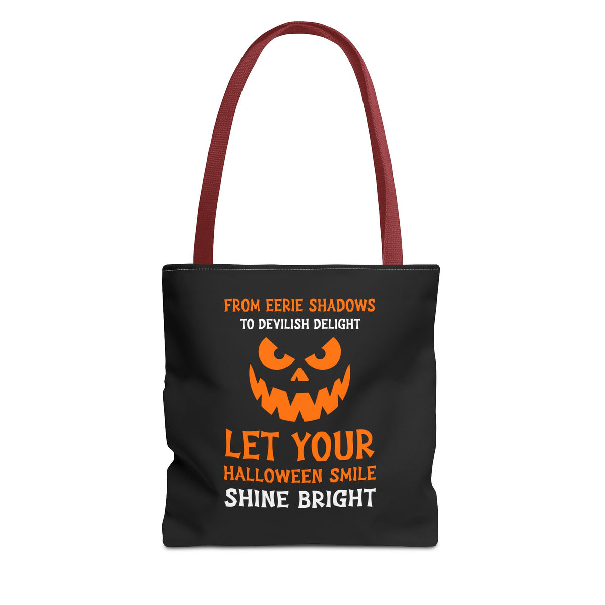 Halloween Pumpkin Tote Bag — "Let Your Halloween Smile Shine Bright"