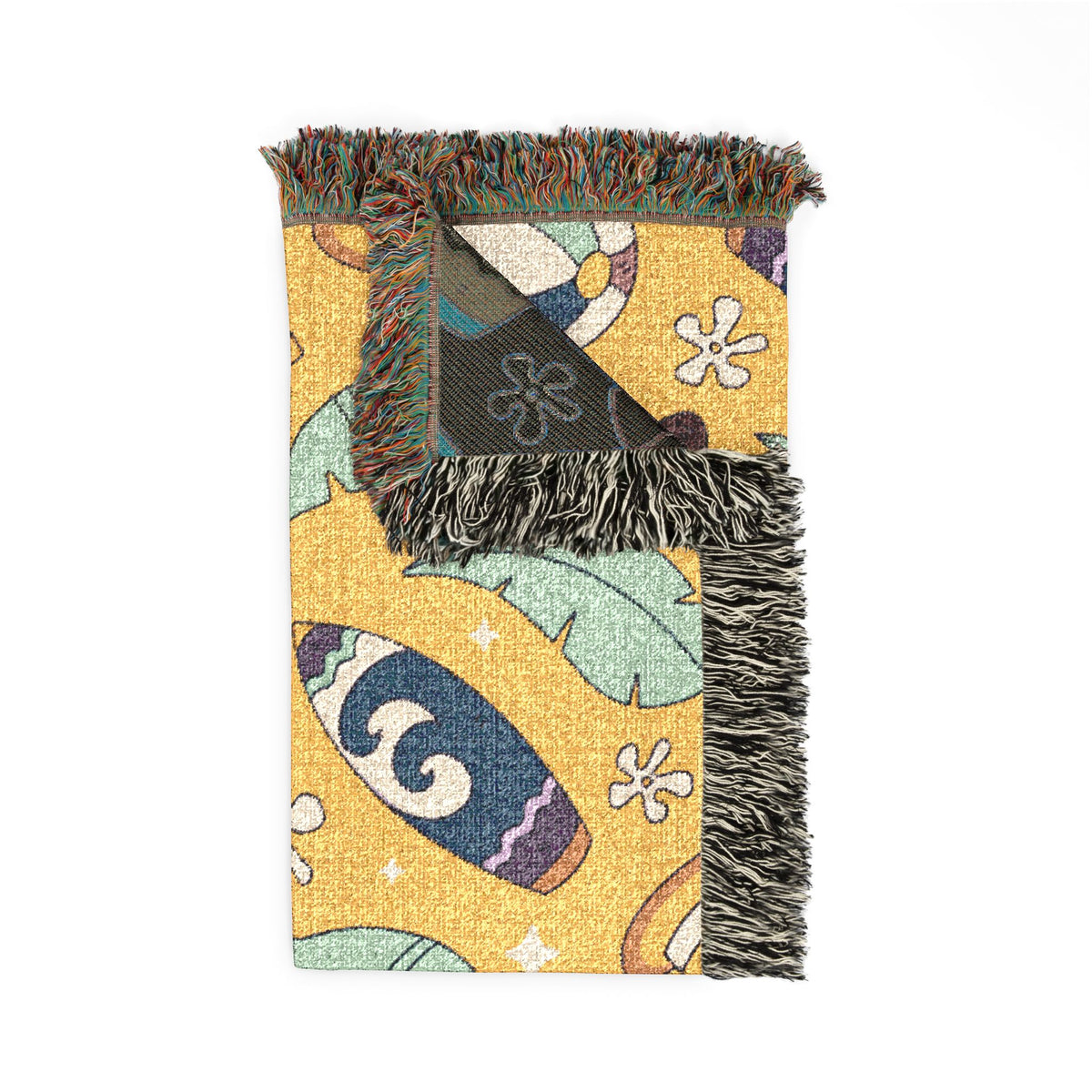 Sunny Surf & Summer Vibes Woven Throw Blanket