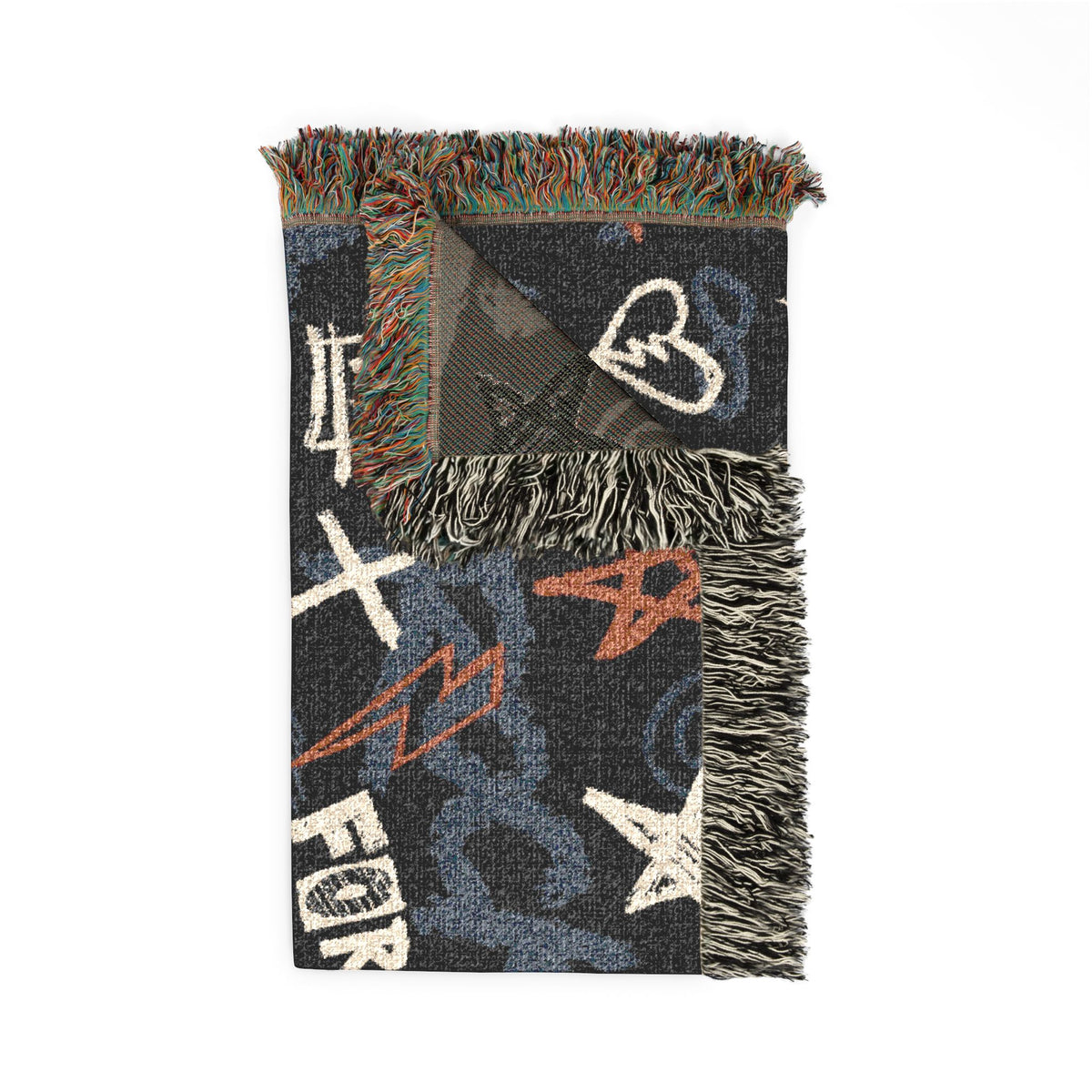 Rock Forever Grunge Graffiti Woven Blanket
