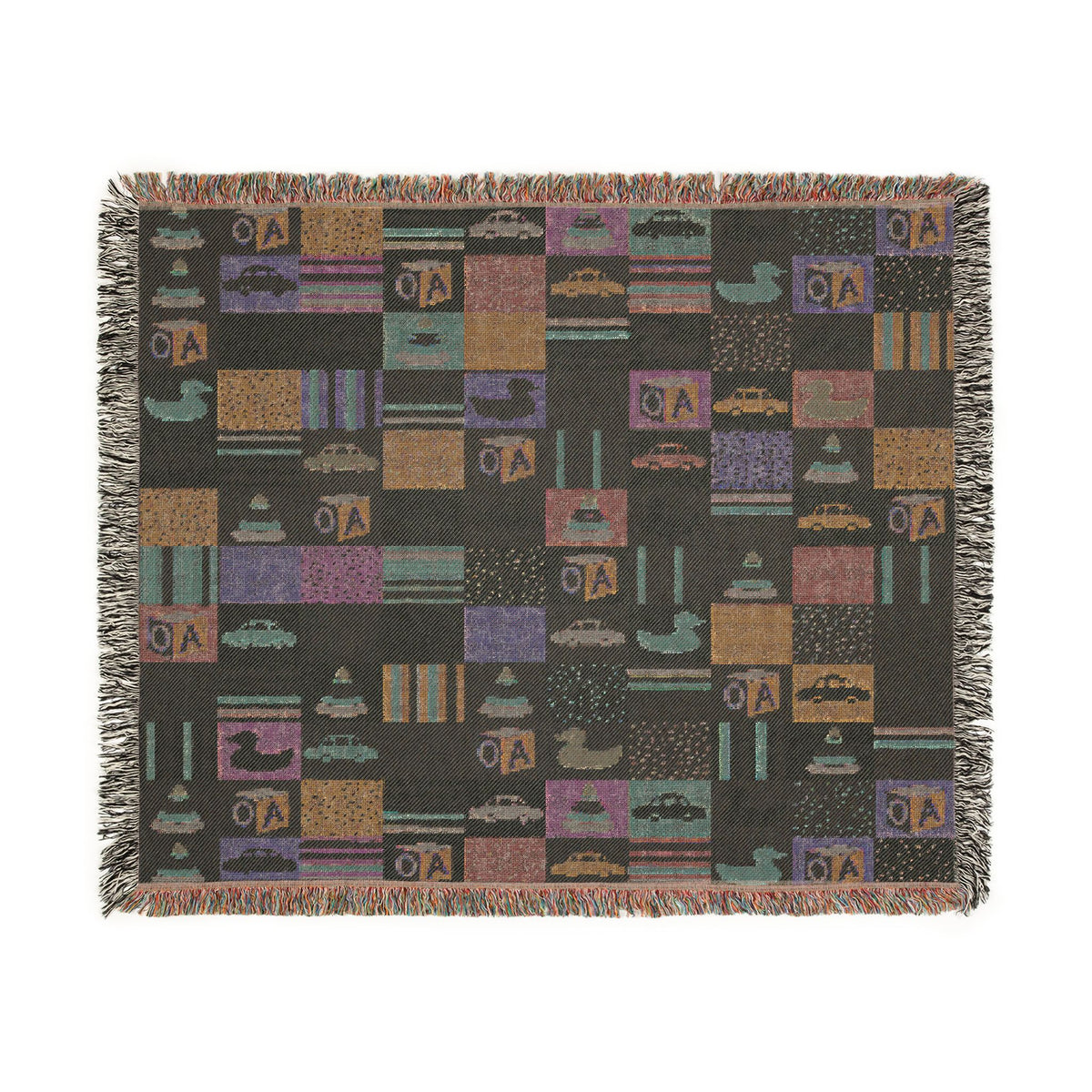 Pastel Playtime Baby Patchwork Woven Blanket