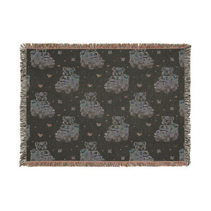 Adventures Safari Tiger Jeeps Woven Throw Blanket