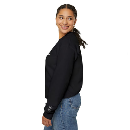 Personalized Designated Driver Embroidered Crewneck Sweatshirt — Custom Name & Date Sleeve Detail