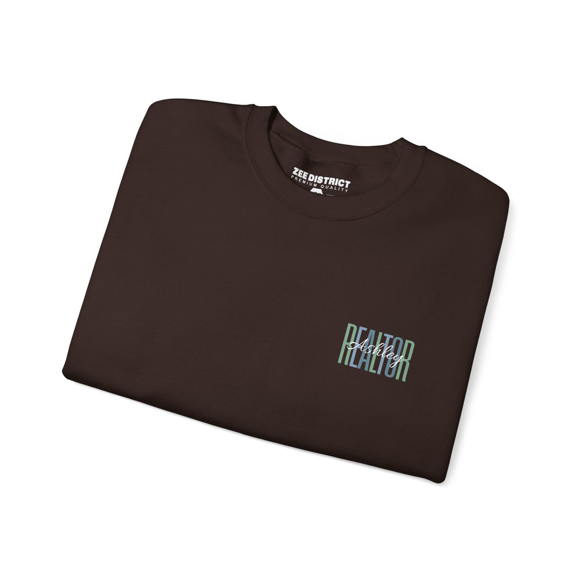 Personalized Realtor Retro Stacked Text Graphic Sweatshirt | Custom Name Real Estate Crewneck