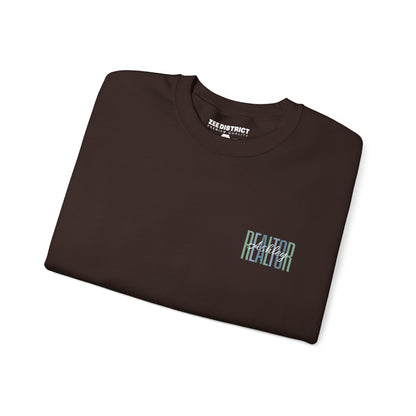 Personalized Realtor Retro Stacked Text Graphic Sweatshirt | Custom Name Real Estate Crewneck