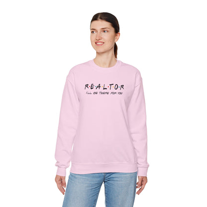 Realtor Friends TV Show Black Typography Graphic Sweatshirt