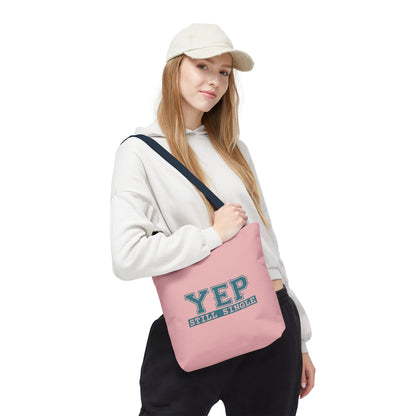 "Yep Still Single" Sarcastic Varsity Font Polyester Tote Bag