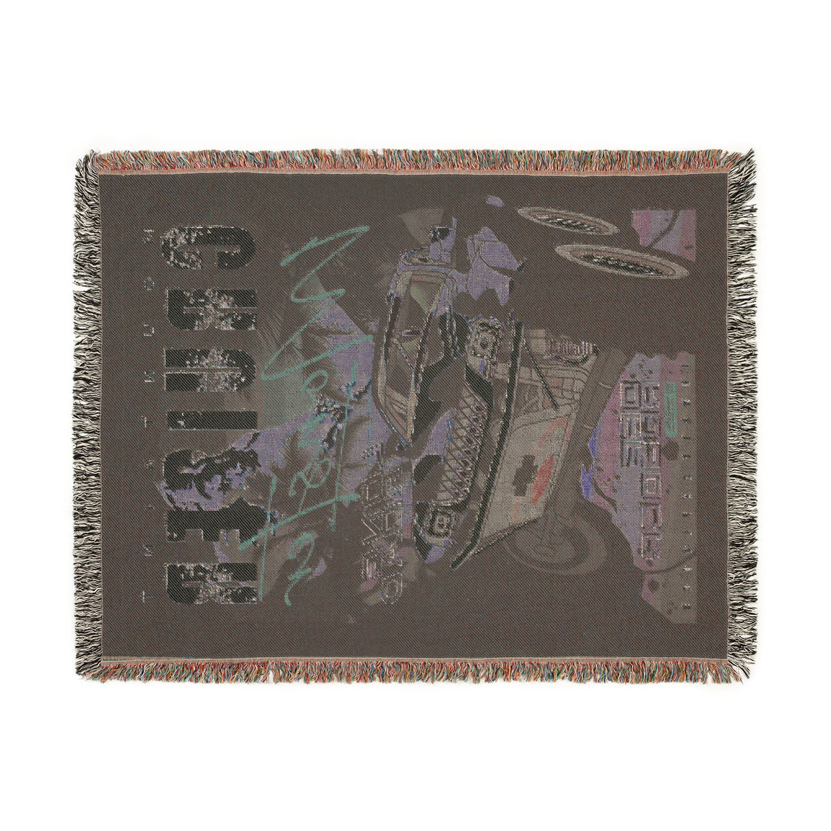 Mountain Cruiser Monster Truck Cotton Woven Throw Blanket