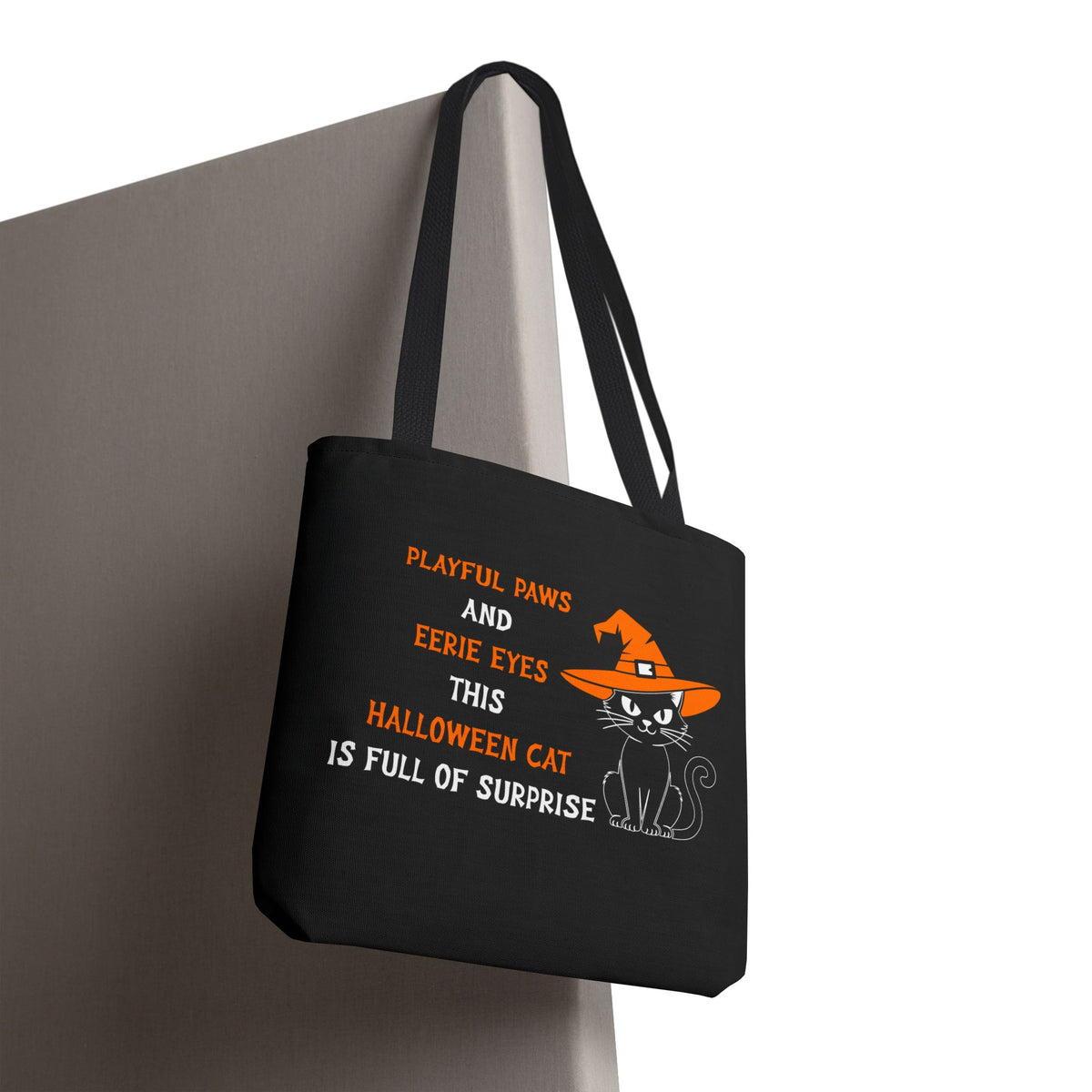 Halloween Cat Tote Bag — "Playful Paws and Eerie Eyes" Trick-or-Treat Reusable Shopper