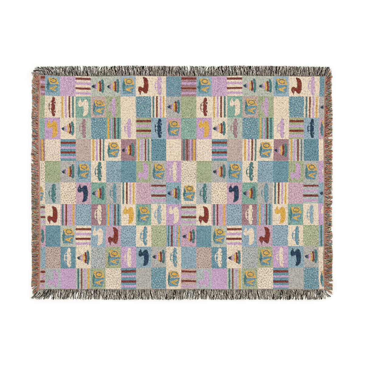 Pastel Playtime Baby Patchwork Woven Blanket