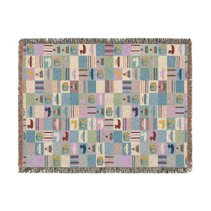 Pastel Playtime Baby Patchwork Woven Blanket