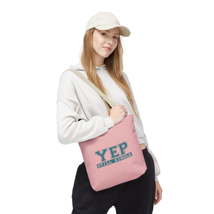 "Yep Still Single" Sarcastic Varsity Font Polyester Tote Bag