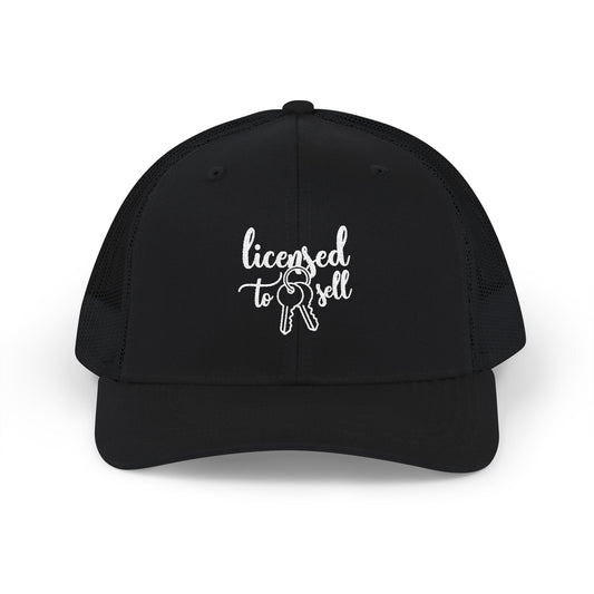 Licensed to Sell Richardson 112 Snapback Trucker Hat | Real Estate Agent Mesh Baseball Cap