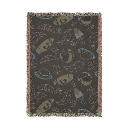 Sunny Surf & Summer Vibes Woven Throw Blanket