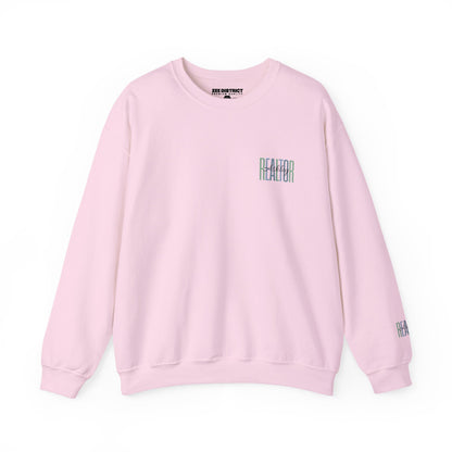 Personalized Realtor Retro Stacked Text Graphic Sweatshirt | Custom Name Real Estate Crewneck