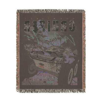 Mountain Cruiser Monster Truck Cotton Woven Throw Blanket