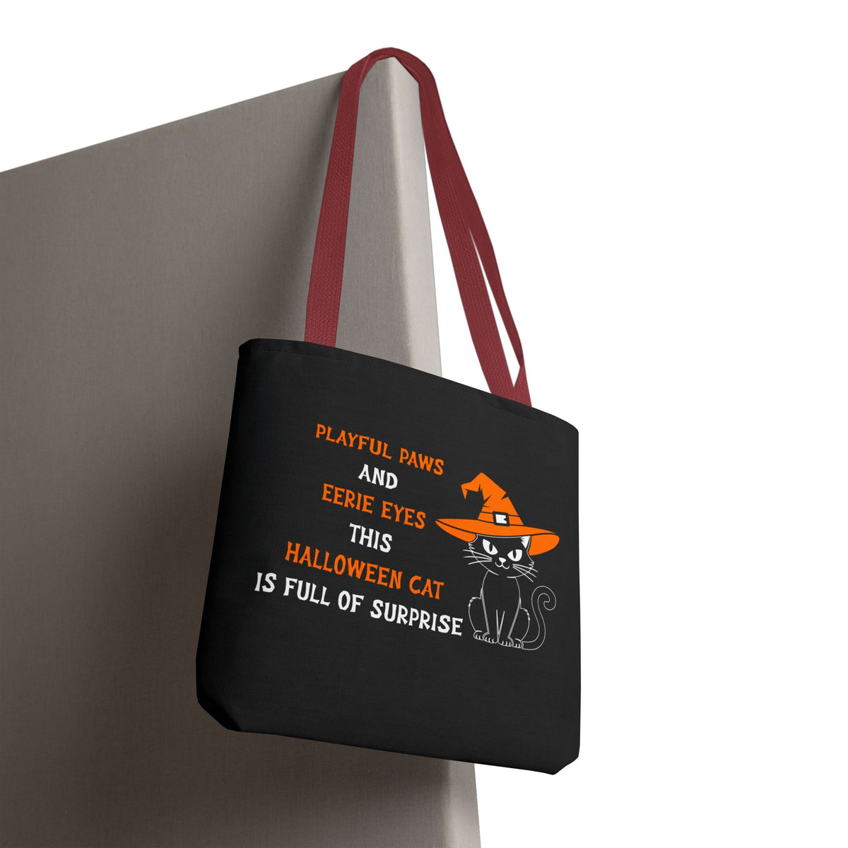 Halloween Cat Tote Bag — "Playful Paws and Eerie Eyes" Trick-or-Treat Reusable Shopper