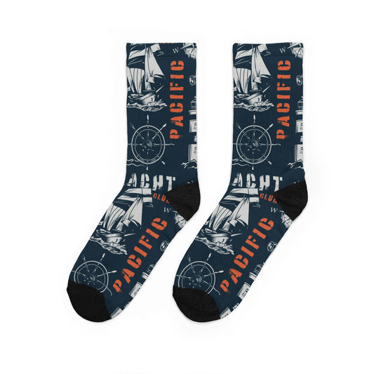 Pacific Vintage Sailor & Yacht Club Regatta Cushioned Crew Socks