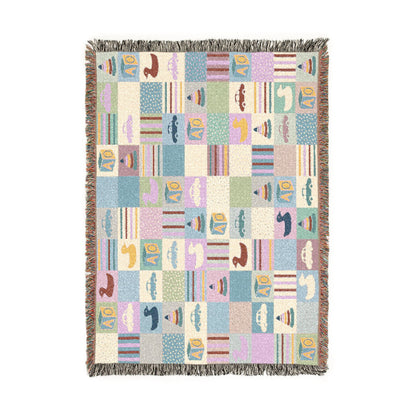 Pastel Playtime Baby Patchwork Woven Blanket