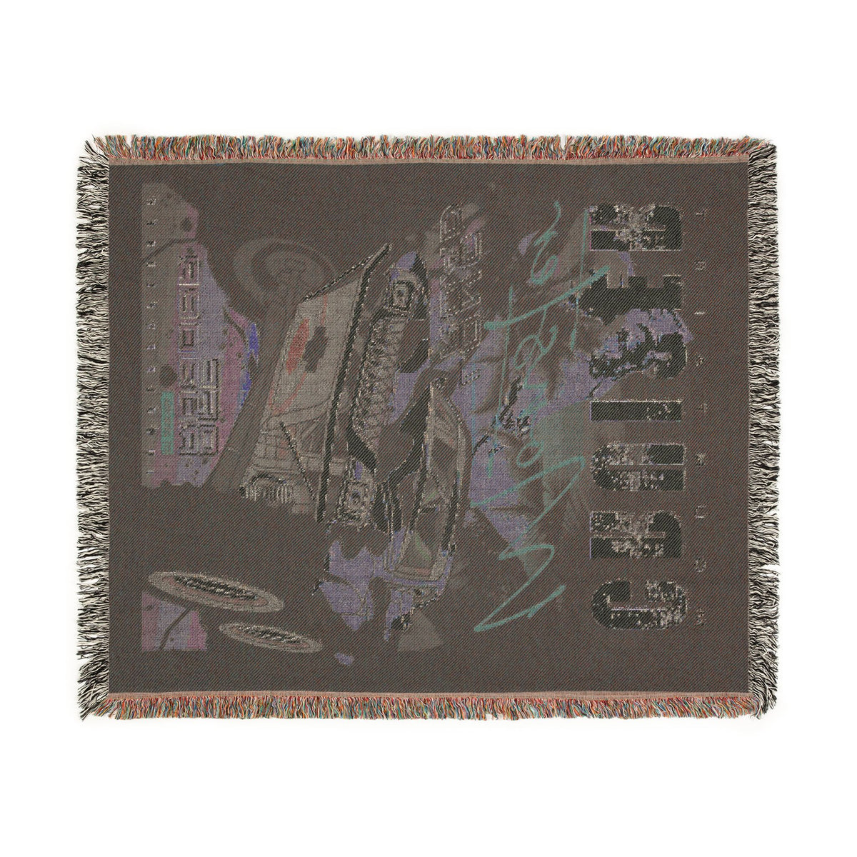 Mountain Cruiser Monster Truck Cotton Woven Throw Blanket