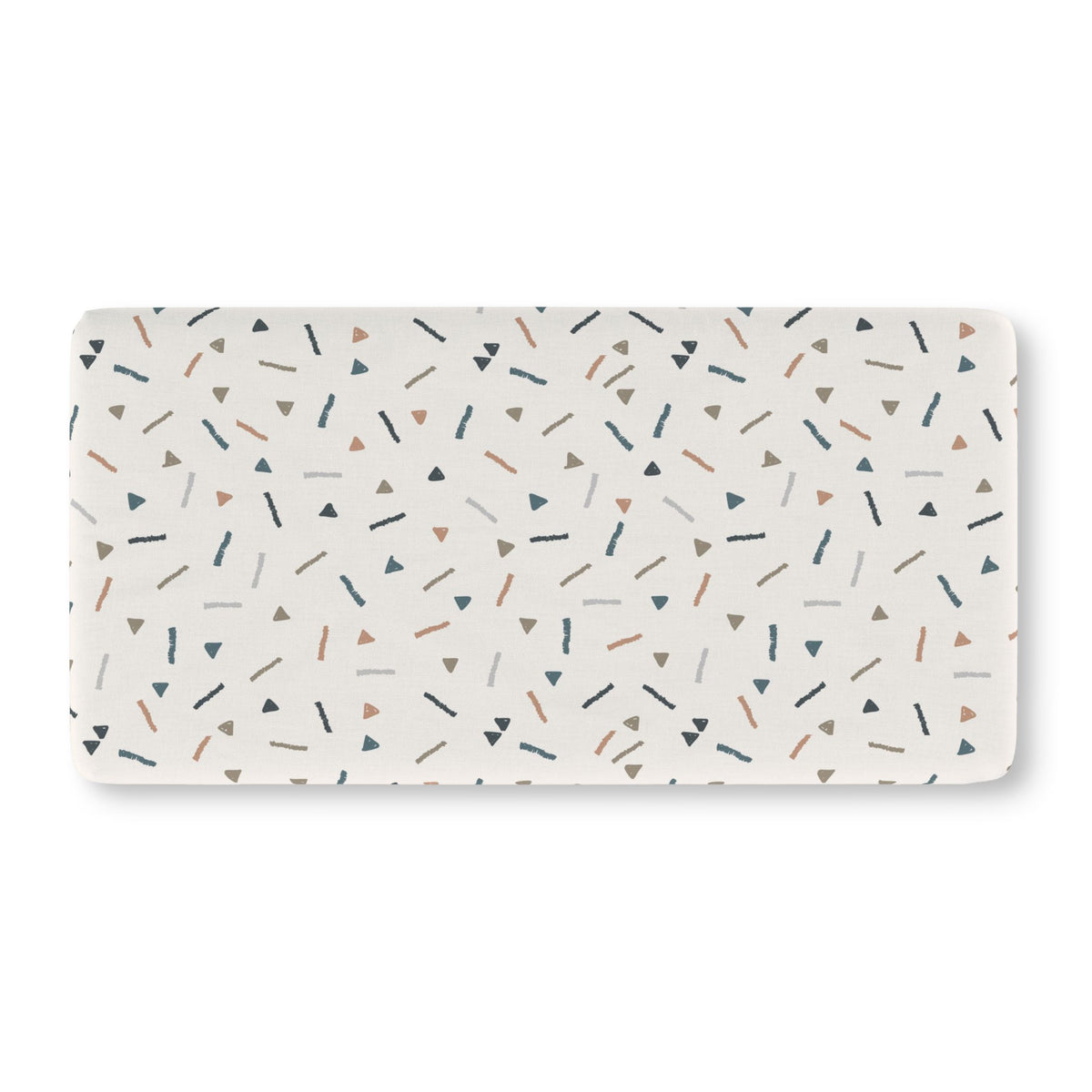 Modern Boho Geometric Confetti Fitted Crib Sheet — Minimalist Nursery & Toddler Bedding