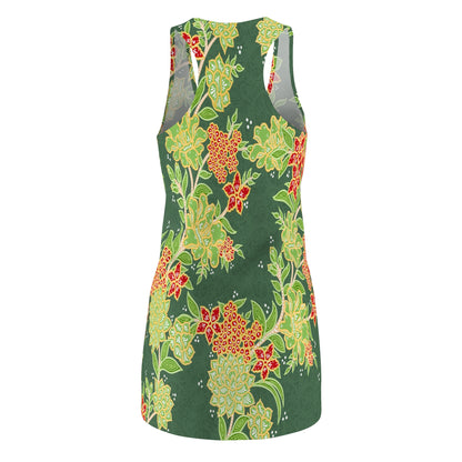 Green Floral Racerback Dress | Comfort Sports Dress