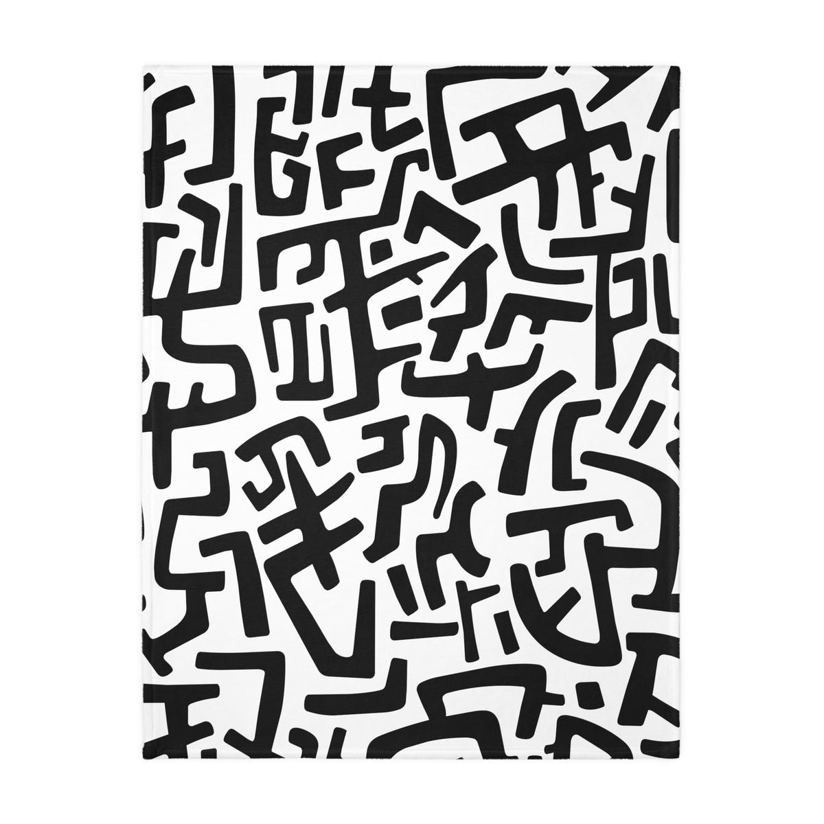 Ziggy Zag Abstract Throw Blanket (Two-sided print)