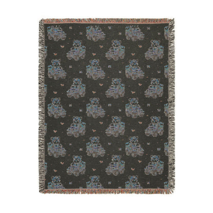 Adventures Safari Tiger Jeeps Woven Throw Blanket