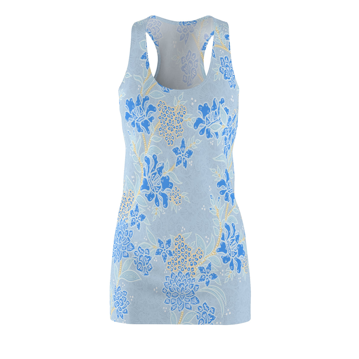 Blue Floral Racerback Dress | Comfort Sports Dress