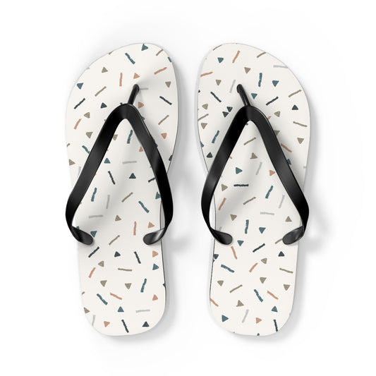 Coastal Abstract Minimalist Flip Flops