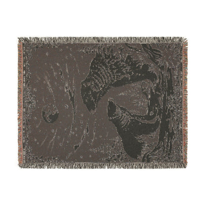 Polar Bear Family Woven Blanket - Cozy Arctic Night Throw