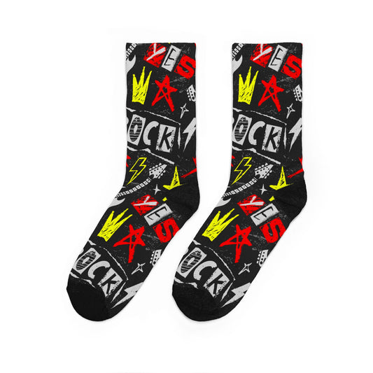 Rock & Electric Guitar Cushioned Crew Socks