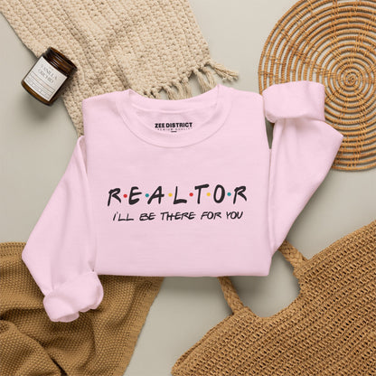 Realtor Friends TV Show Black Typography Graphic Sweatshirt