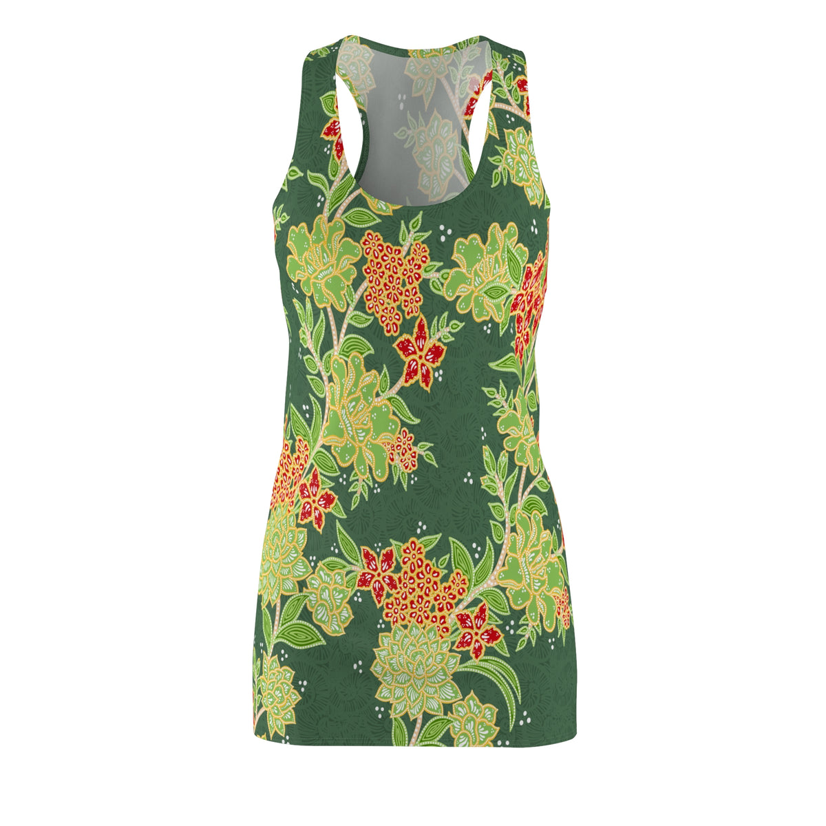 Green Floral Racerback Dress | Comfort Sports Dress