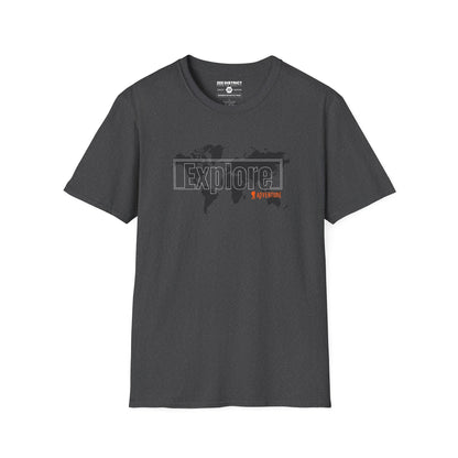 Explore World Map Adventure Graphic Tee: Urban Street Style & Travel T-Shirt