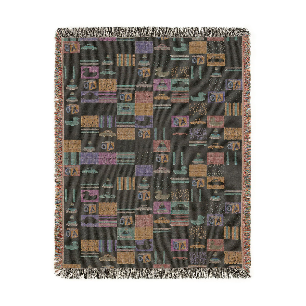 Pastel Playtime Baby Patchwork Woven Blanket